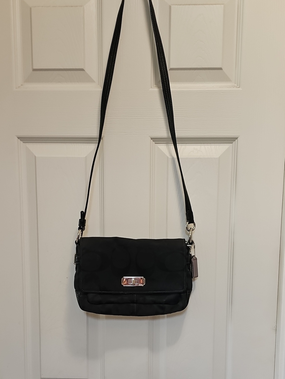 Coach Black Crossbody Bag with Silver-Tone Hardware